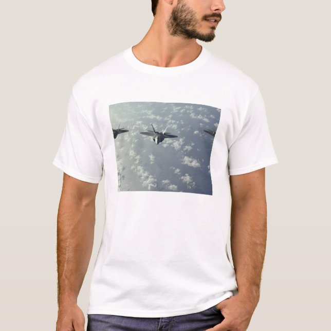 A three-ship formation of F-22 Raptors T-Shirt (Front)