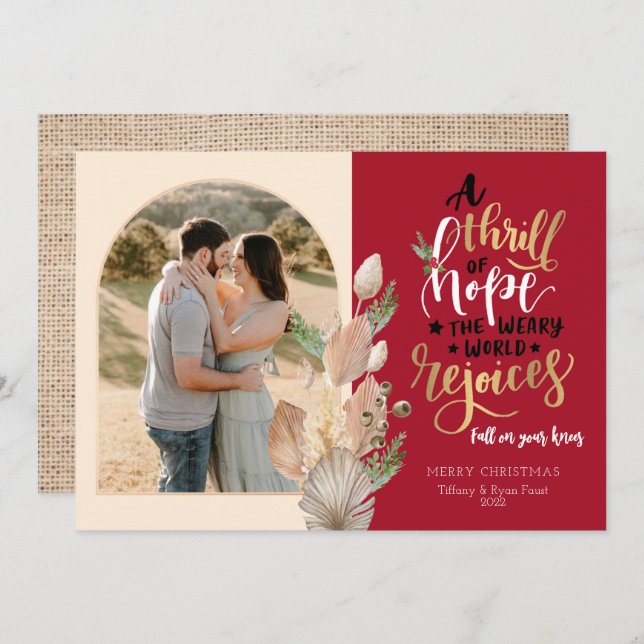 A Thrill Of Hope Christmas Card  (Front/Back)