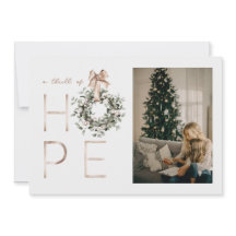 A Thrill of Hope Christmas Holiday Photo Card