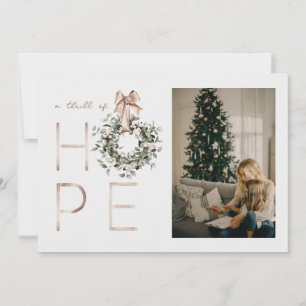 A Thrill of Hope Christmas Holiday Photo Card