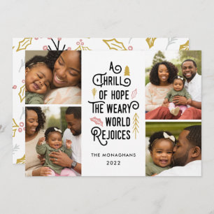 A Thrill of Hope Collage Photo Holiday Card