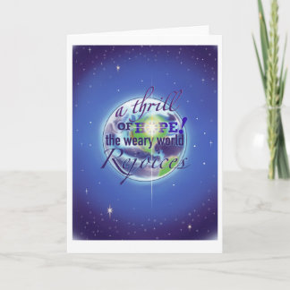 A Thrill of Hope folded holiday card