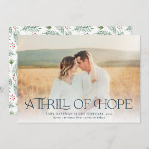 A Thrill of Hope Pregnancy Announcement Photo 