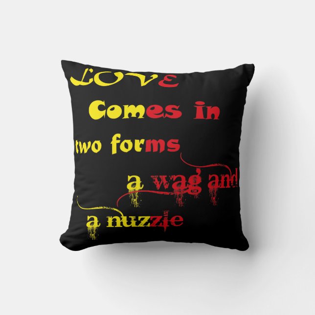 A throw pillow for cat & dog lovers (Front)