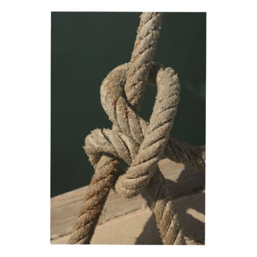A Tied Knot On A Jetty  Portugal Wood Wall Decor