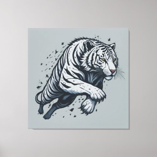 A Tigers Reflection Canvas Print