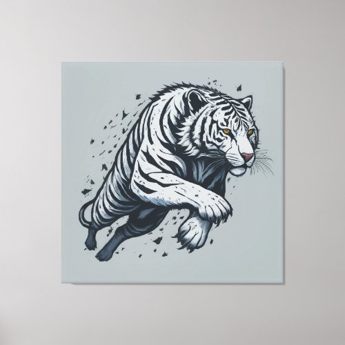 A Tigers Reflection Canvas Print