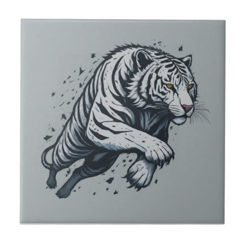 A Tigers Reflection Ceramic Tile