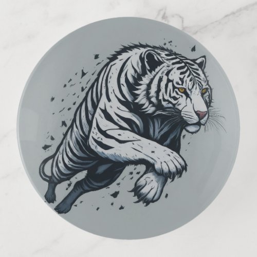 A Tigers Reflection Trinket Tray
