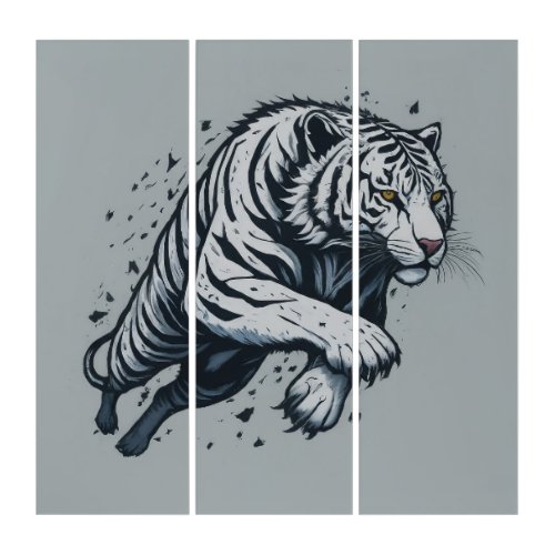 A Tigers Reflection Triptych