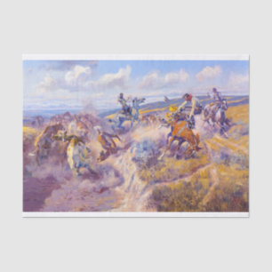 A Tight Dally and a Loose Latigo by C. M. Russell Tissue Paper