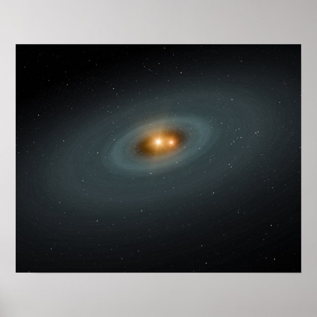 A tight pair of stars and a surrounding disk poster (Front)
