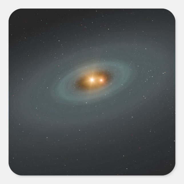 A tight pair of stars and a surrounding disk square sticker (Front)