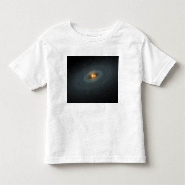 A tight pair of stars and a surrounding disk toddler t-shirt (Front)
