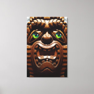A Tiki Terraced - Ken Gage Art Canvas Print