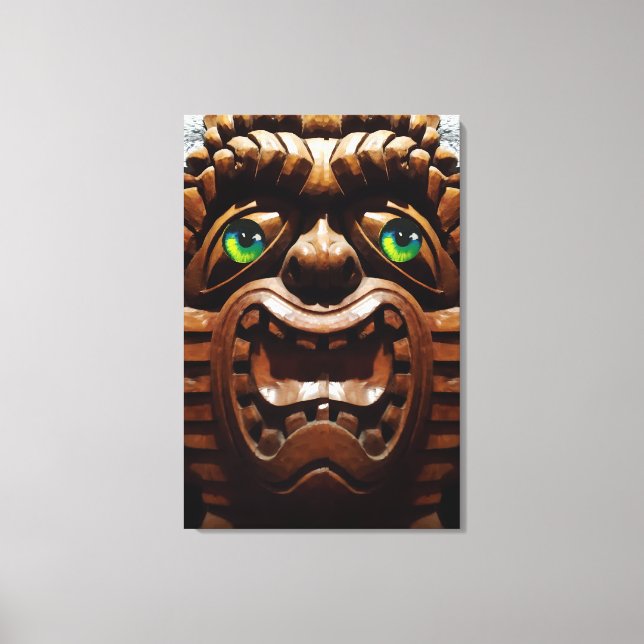 A Tiki Terraced - Ken Gage Art Canvas Print (Front)