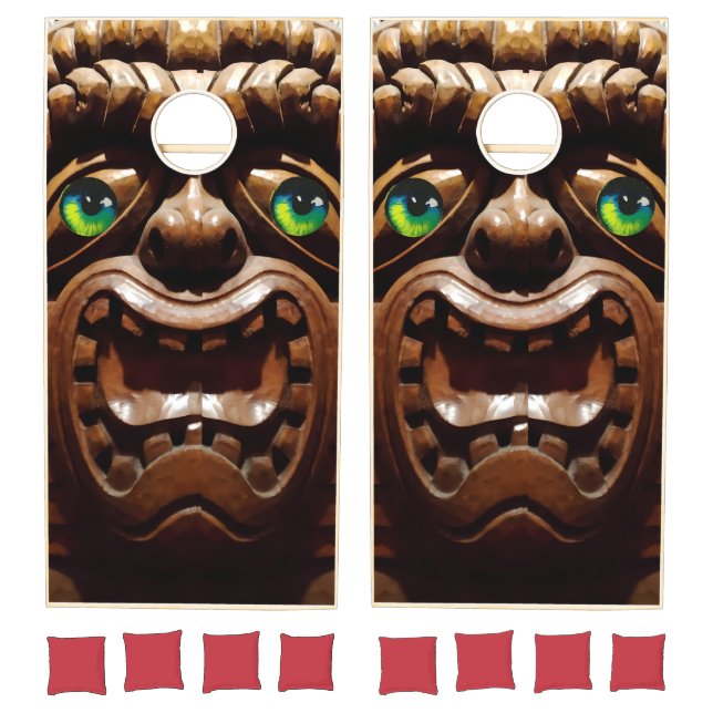 A Tiki Terraced - Ken Gage Art Cornhole Set (Set)