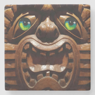 A Tiki Terraced - Ken Gage Art Stone Coaster