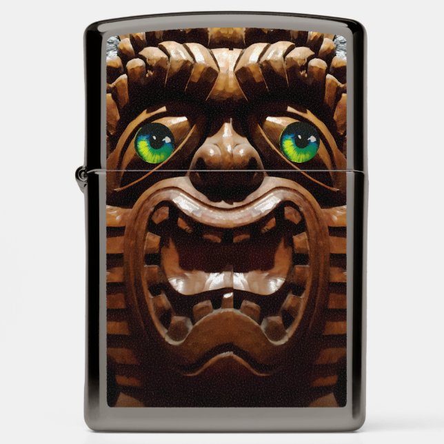 A Tiki Terraced - Ken Gage Art Zippo Lighter (Front)