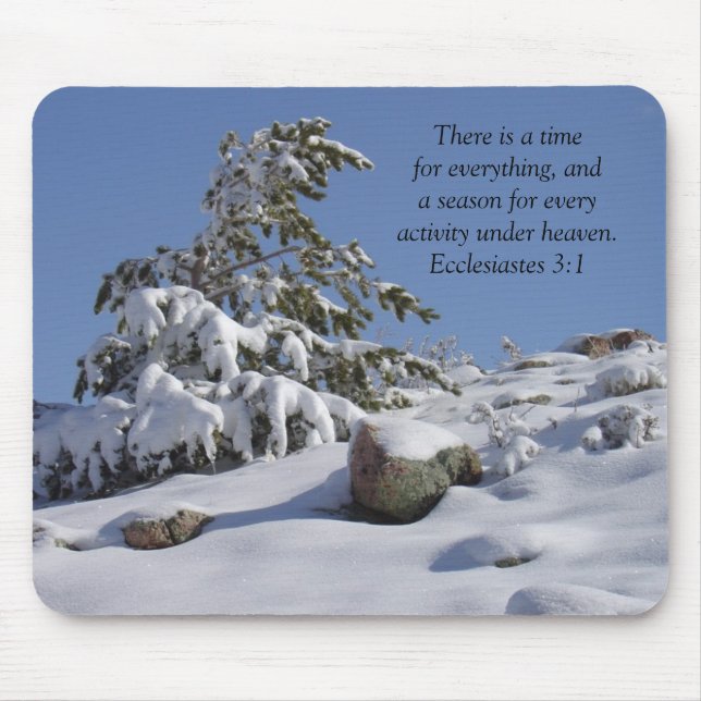 A Time and A Season Scenic Winter Mouse Pad (Front)