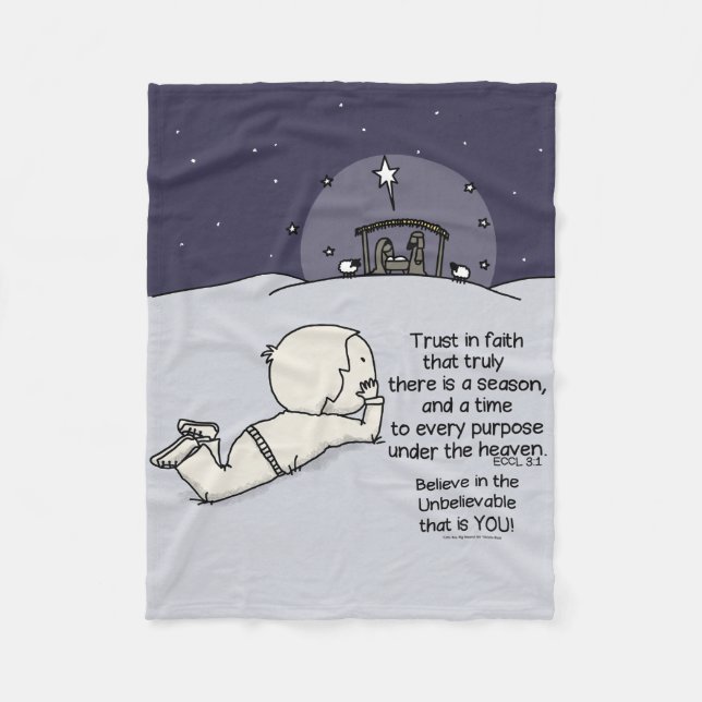 A Time for Every Purpose Fleece Blanket (Front)