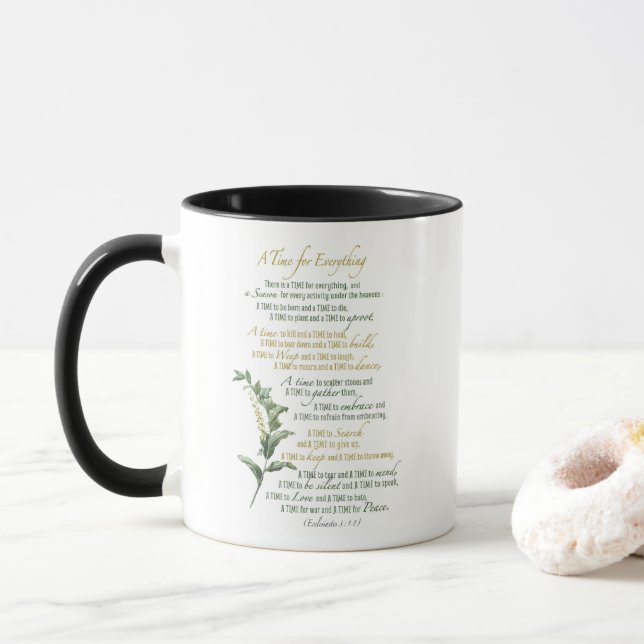 A time for everything - Ecclesiaste 3: 1-8 Mug (With Donut)