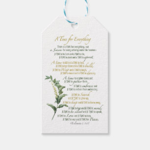 A time for everything - Ecclesiastes 3: 1-8 Gift Tags