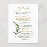 A time for everything - Ecclesiastes 3: 1-8 Postcard