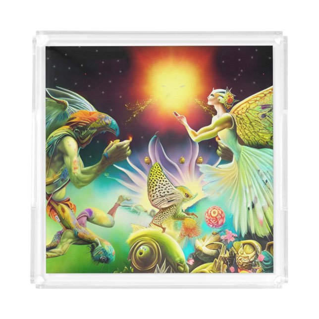 A Time of Recompense Oil Painting Acrylic Tray (Front)