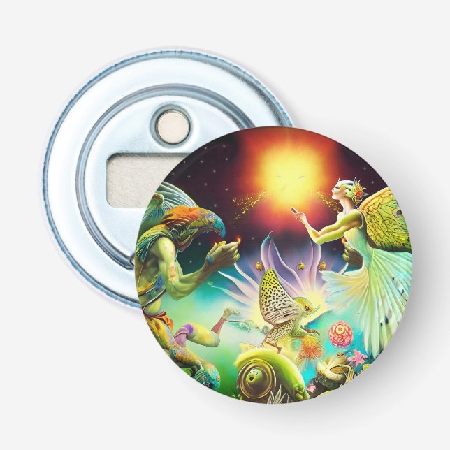 A Time of Recompense Oil Painting Bottle Opener (Front)