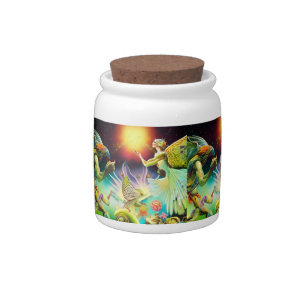 A Time of Recompense Oil Painting Candy Jar