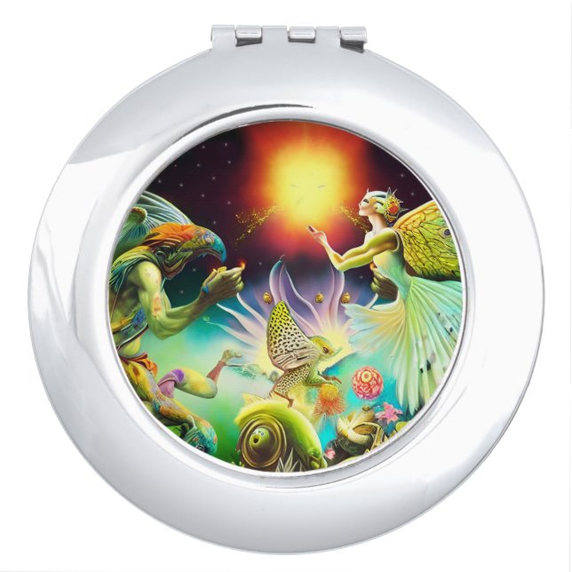 A Time of Recompense Oil Painting Compact Mirror (Front)