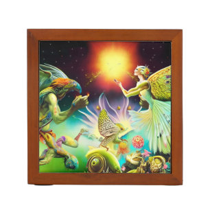 A Time of Recompense Oil Painting Desk Organizer