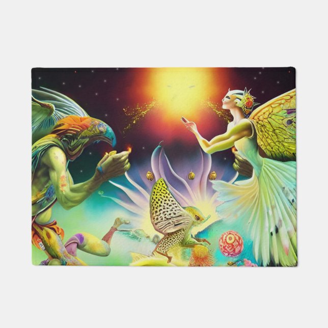 A Time of Recompense Oil Painting Doormat (Front)