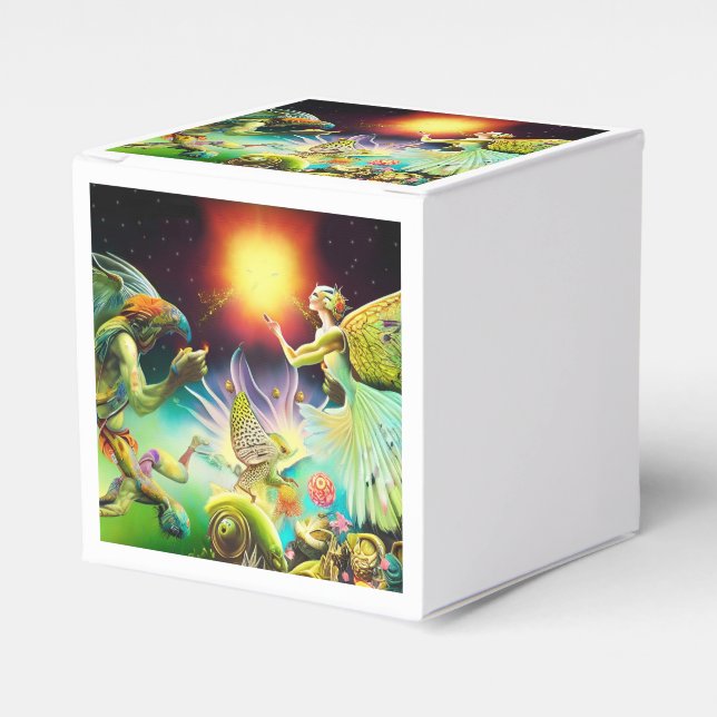 A Time of Recompense Oil Painting Favor Boxes (Front Side)