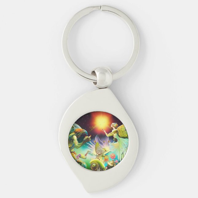 A Time of Recompense Oil Painting Keychain (Front)