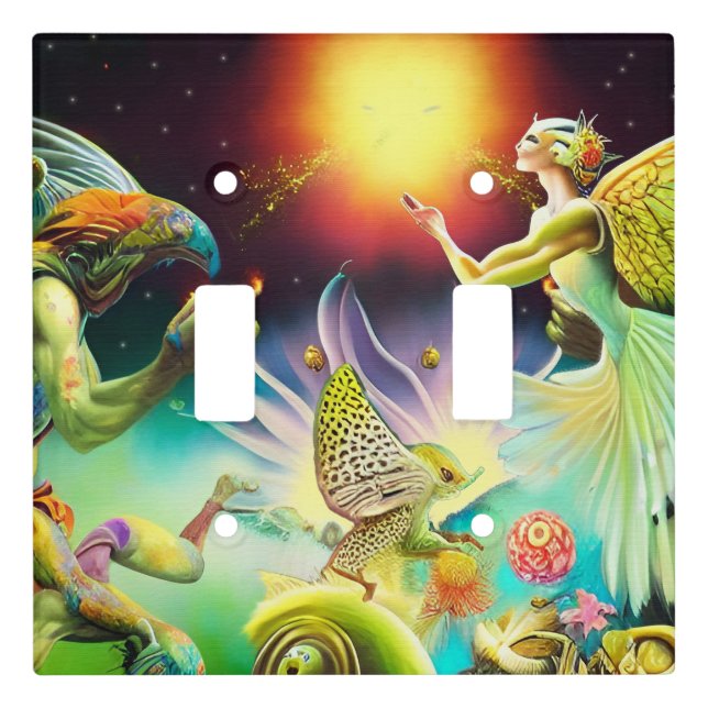 A Time of Recompense Oil Painting Light Switch Cover (Front)