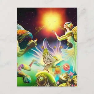 A Time of Recompense Oil Painting Postcard