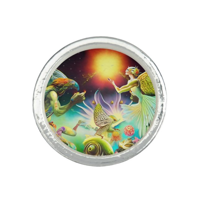 A Time of Recompense Oil Painting Ring (Front)