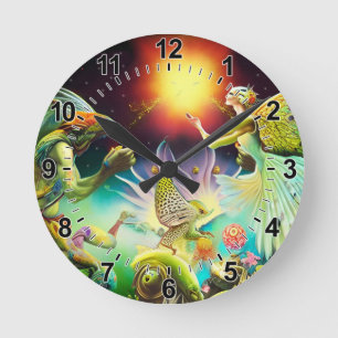 A Time of Recompense Oil Painting Round Clock
