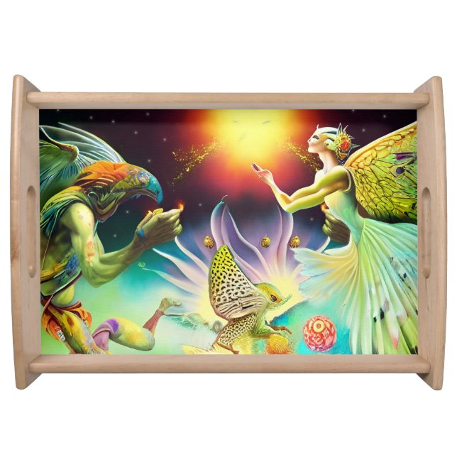 A Time of Recompense Oil Painting Serving Tray (Front)