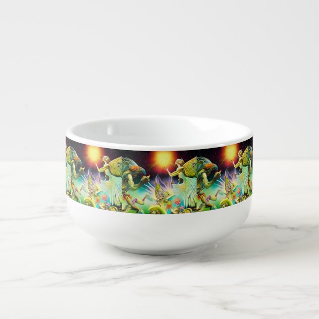 A Time of Recompense Oil Painting Soup Mug (Front)