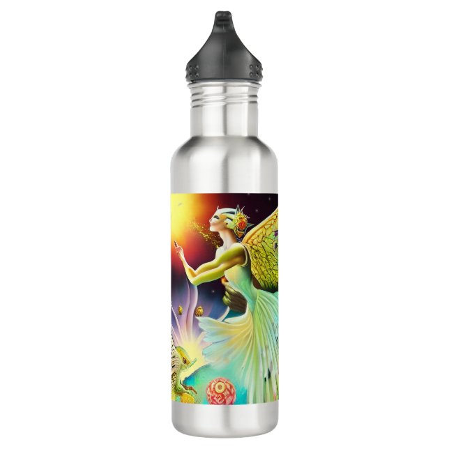 A Time of Recompense Oil Painting Stainless Steel Water Bottle (Right)