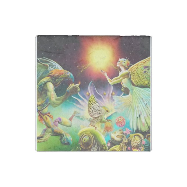 A Time of Recompense Oil Painting Stone Magnet (Front)