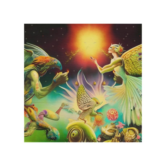 A Time of Recompense Oil Painting Wood Wall Art (Front)