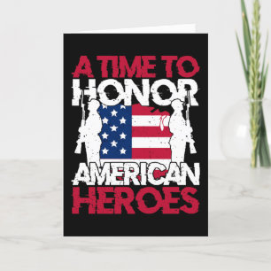 A Time To Honor America Heroes Letterpress Thank You Card