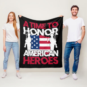 A Time To Honor America Heroes Picnic Fleece Blanket