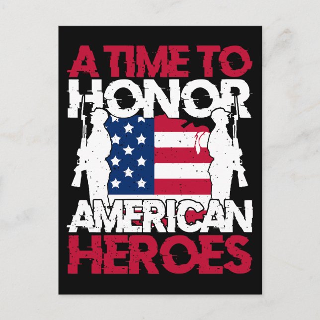 A Time To Honor America Heroes Postcard (Front)