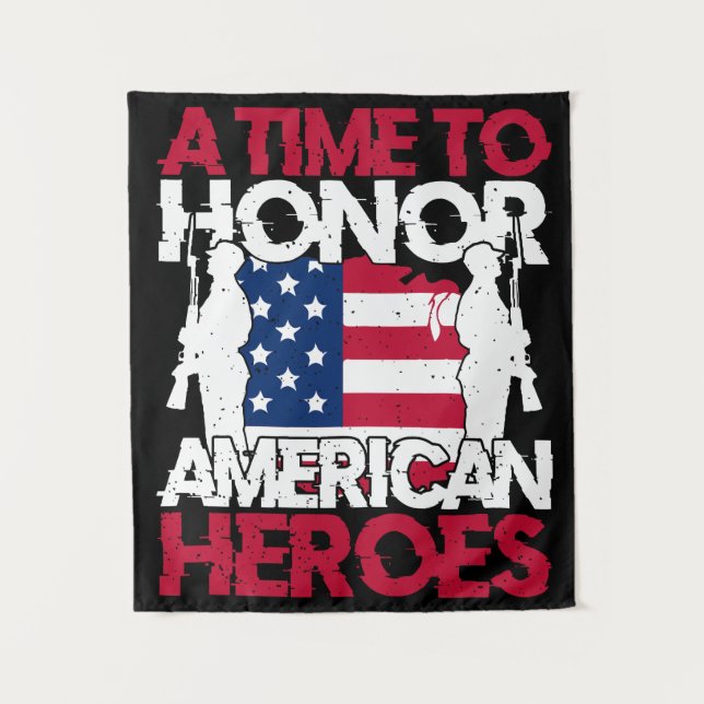 A Time To Honor America Heroes Tapestry (Front)