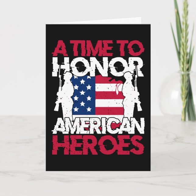 A Time To Honor America Heroes Thank You Card (Front)